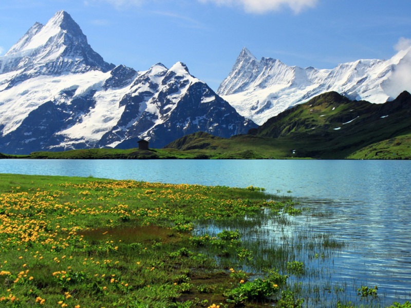 瑞士伯尔尼山水风景 电脑动漫桌面壁纸来了