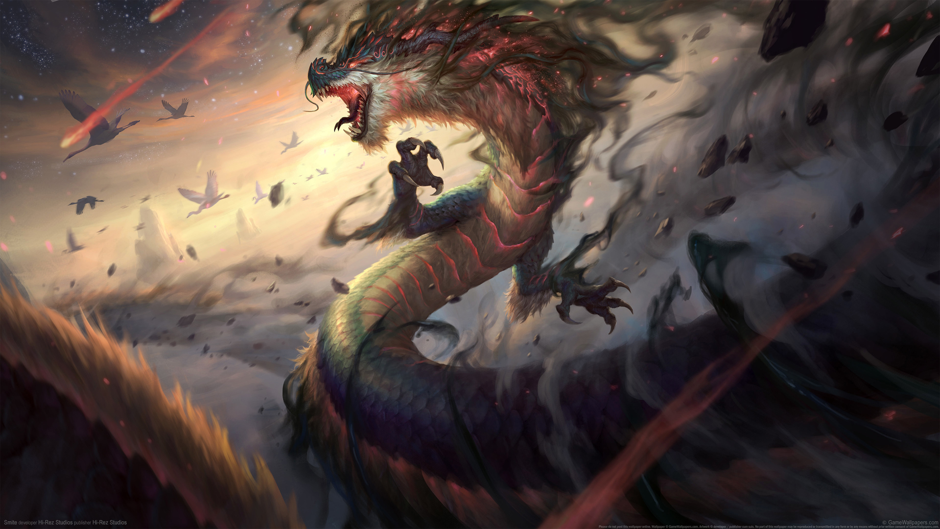《Smite神之浩劫》龙角色2K高清游戏壁纸
