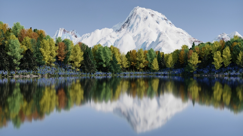 荣耀Magic V2专属雪山湖景壁纸来啦