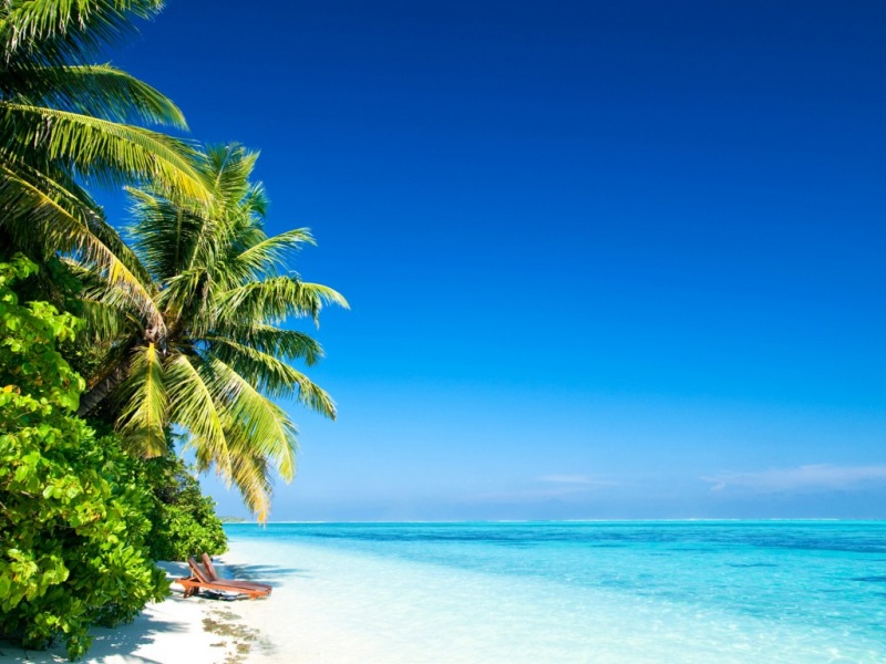 这款海岛沙滩风景电脑壁纸太治愈了！
