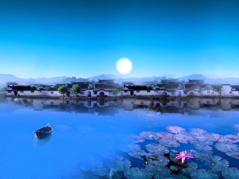 荷塘月色主题电脑桌面壁纸合集