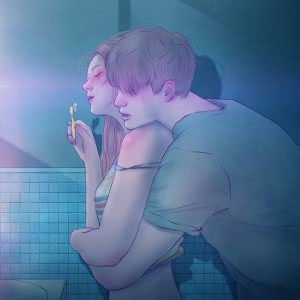 26张高清动漫相拥情头 暖到心坎的男女双人头像合集