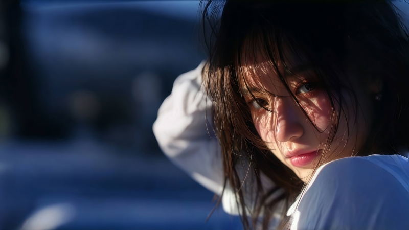 暗光风格光影侧脸美女电脑壁纸 多款高清尺寸可选