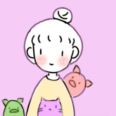 10组高清好看的一男一女简单卡通情侣头像