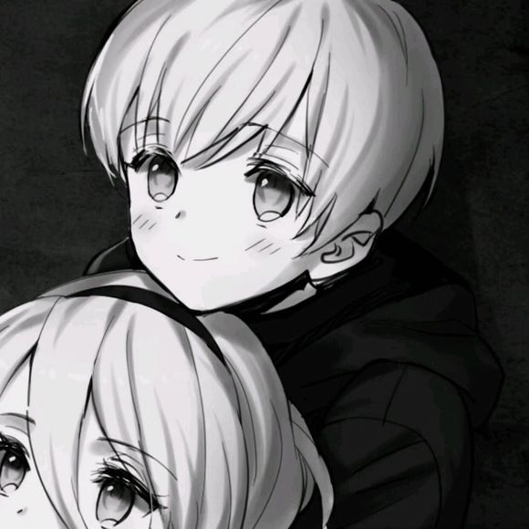 16张好看又流行的黑白微信情侣头像合集