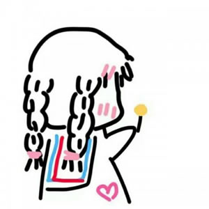 12组超萌简笔画情侣头像 一男一女卡通款