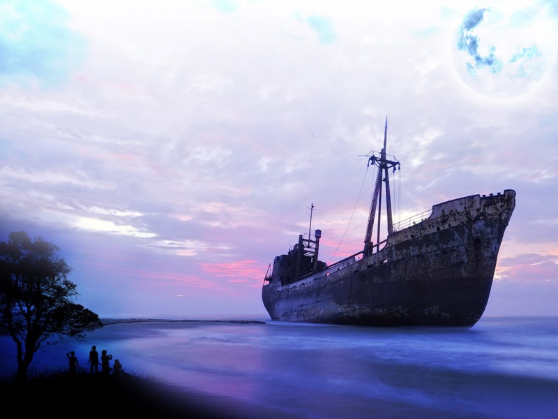 港口巨轮主题电脑壁纸 高清风景款任你选