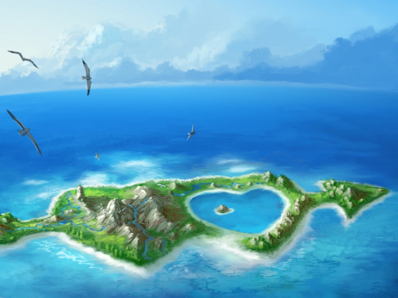 爱恋之岛风景电脑桌面动漫壁纸
