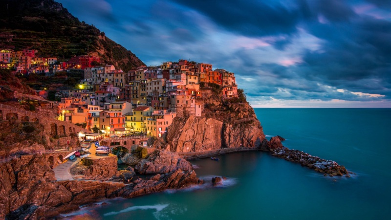 意大利五渔村风光电脑动漫壁纸上新啦