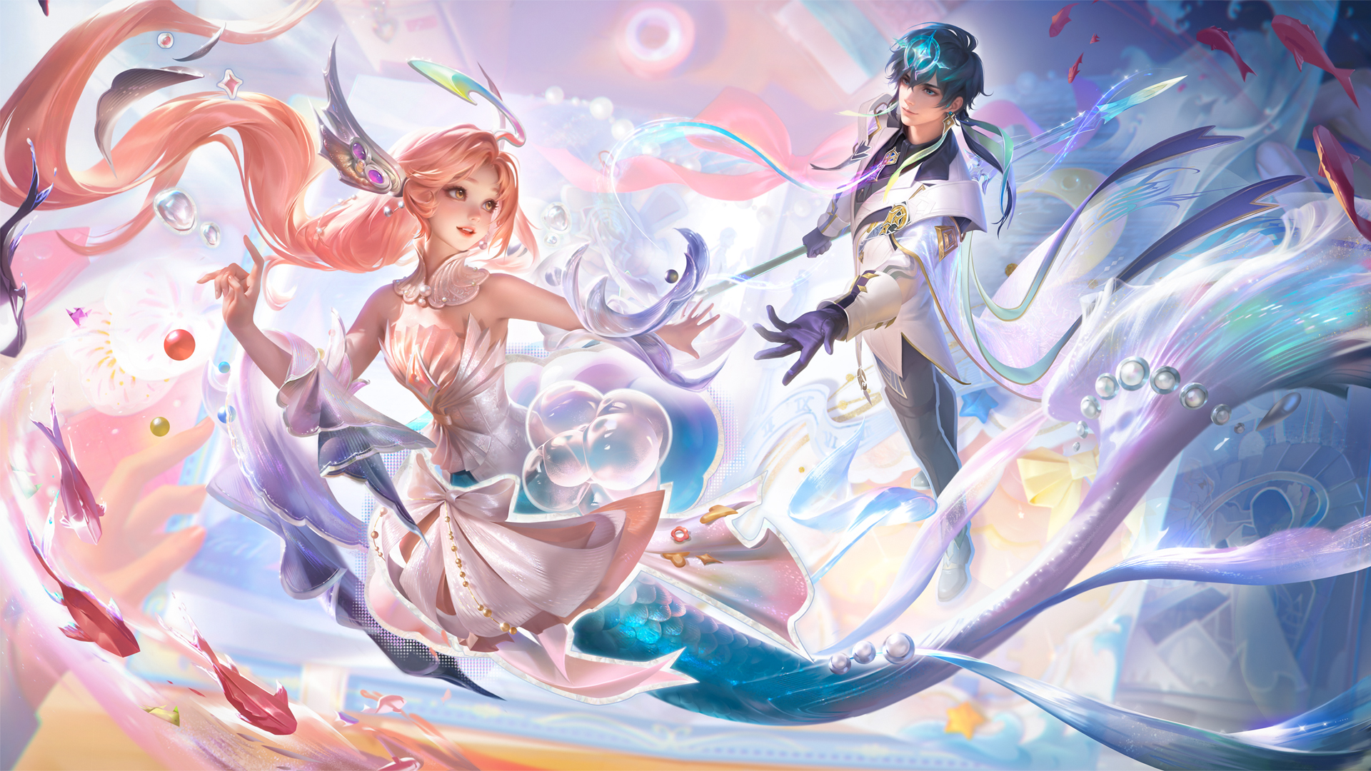 王者荣耀海诺朵莉亚520情侣皮肤高清壁纸上线啦