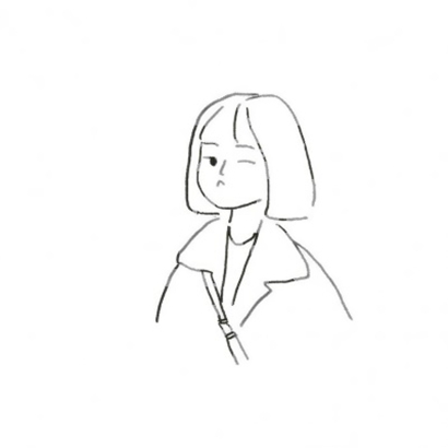 一对左右配对的手绘简笔画情侣头像 26张高清素材合集