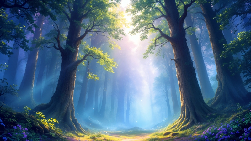 超治愈！光之森林唯美风景电脑桌面壁纸来了