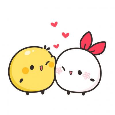 超萌卡通情侣头像来啦！26组软乎乎的可爱配对头像