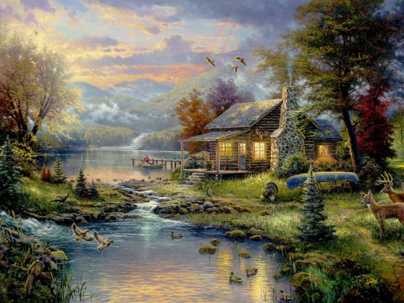 托马斯·金凯德的天堂风景绘画壁纸 高清资源全整理