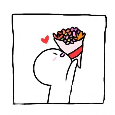 16组可爱方框白色小人情头 高清无水印情侣头像