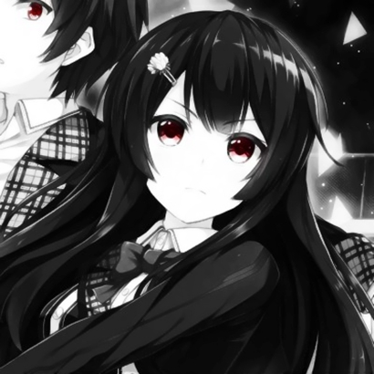 黑白暗黑风动漫情侣头像来了！18张高清二次元情头合集