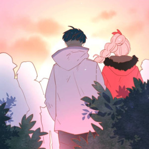 26张高清动漫相拥情头 暖到心坎的男女双人头像合集