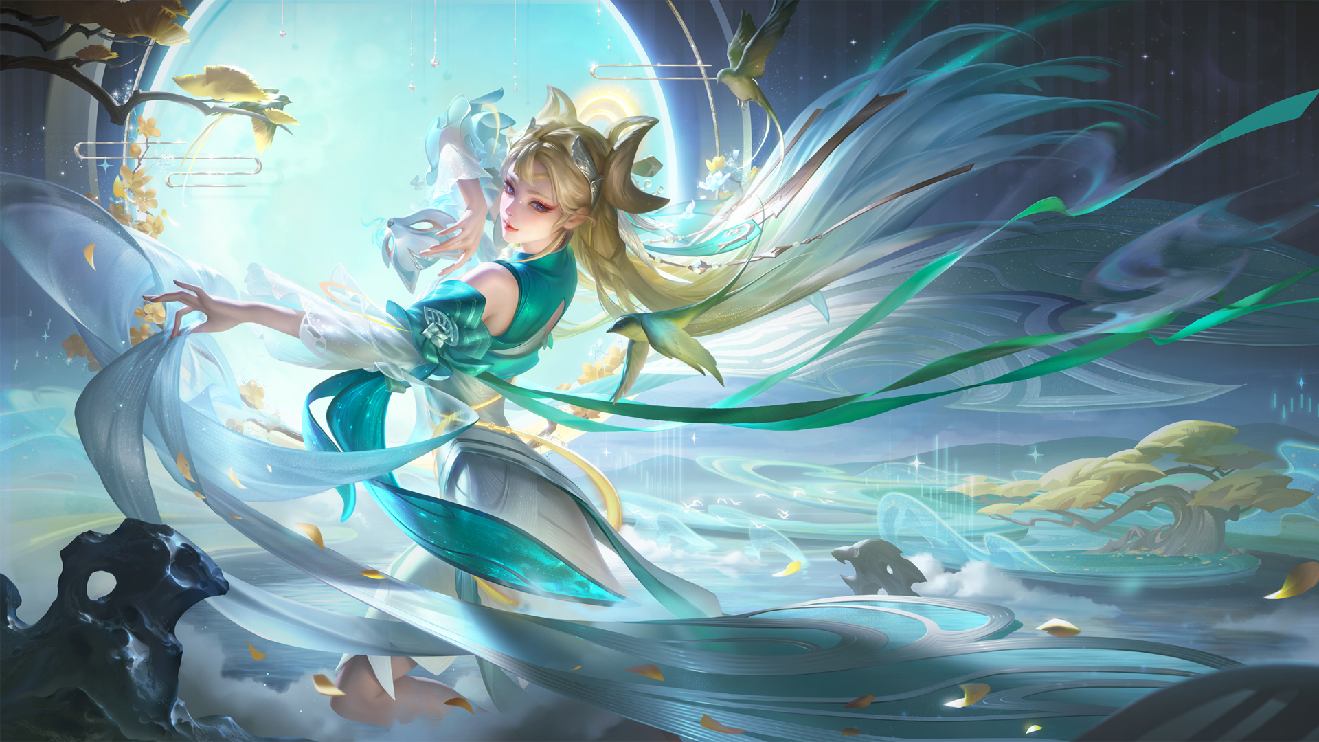 王者荣耀貂蝉幻舞叠翠高清电脑壁纸分享