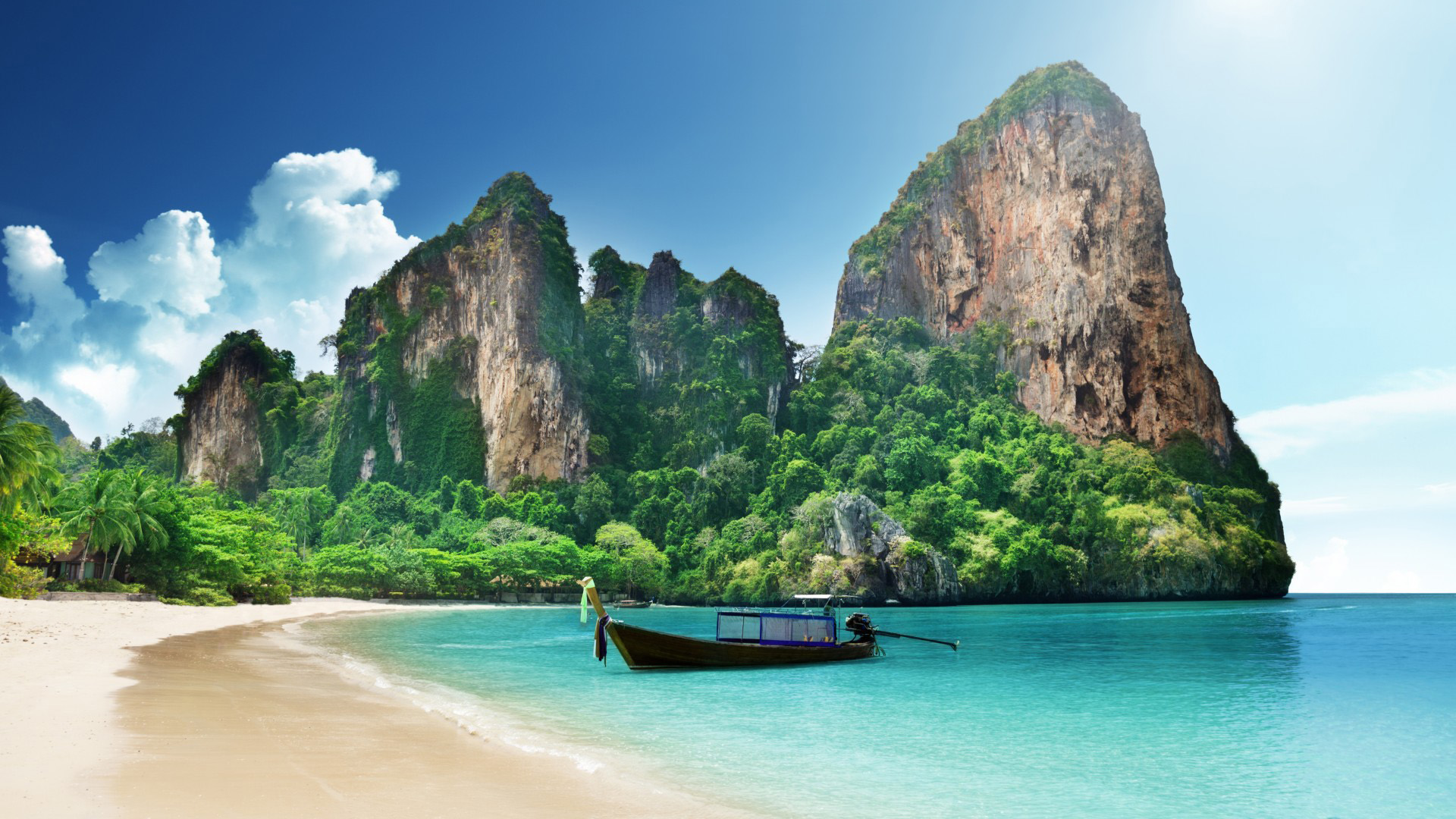 海岛云景天空宽屏电脑壁纸 自然风景高清桌面图