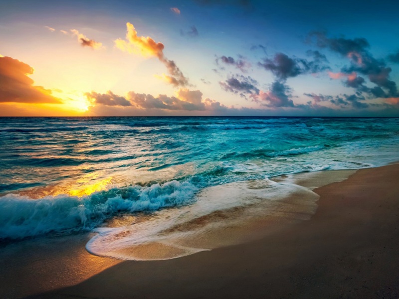 超治愈！夕阳沙滩海景电脑动漫壁纸合集