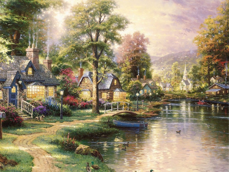 油画氛围感风景桌面壁纸上新 多款高清尺寸可选