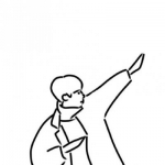 12张高清黑白简笔画情侣头像 好看的卡通情头合集