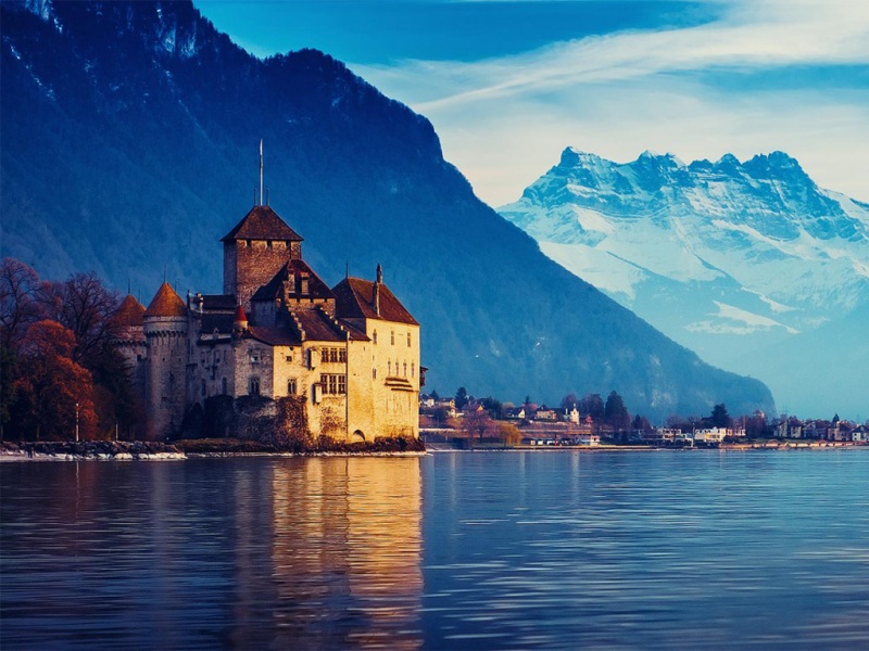 瑞士日内瓦湖高清风景电脑壁纸分享