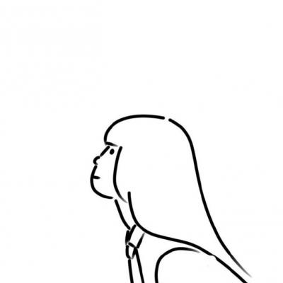 24张简约手绘黑白情侣头像 高清好看的手绘情头合集