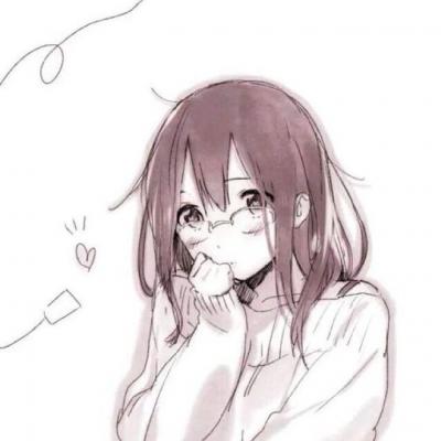 二次元绘画风格微信QQ情侣头像