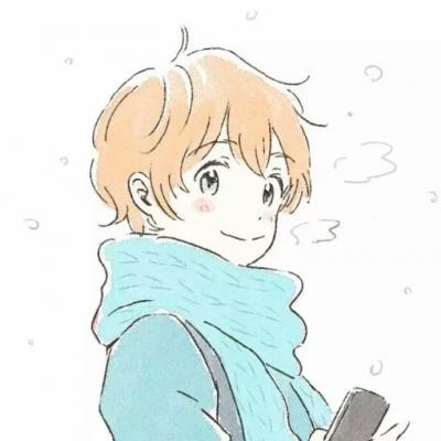 二次元绘画风格微信QQ情侣头像