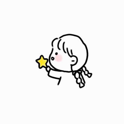 一对左右配对的手绘简笔画情侣头像 26张高清素材合集