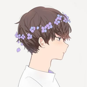 12组带花环的动漫情侣头像 高清一男一女款