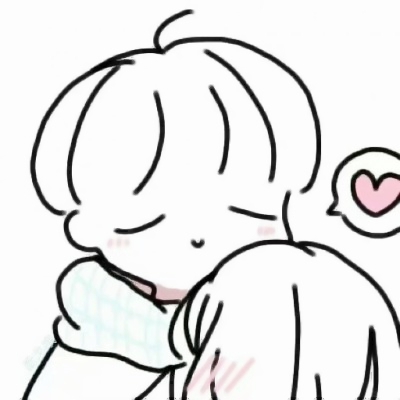 18张可爱手绘简笔画情头 高清又好看的情侣头像合集