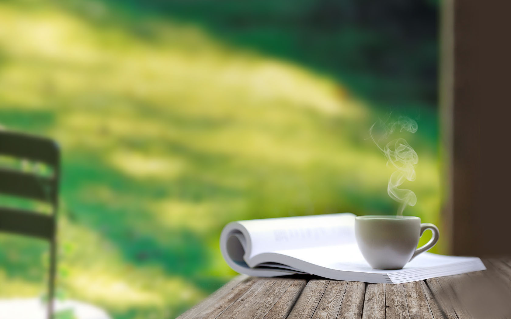 一杯茶配一本书的治愈电脑桌面壁纸来了