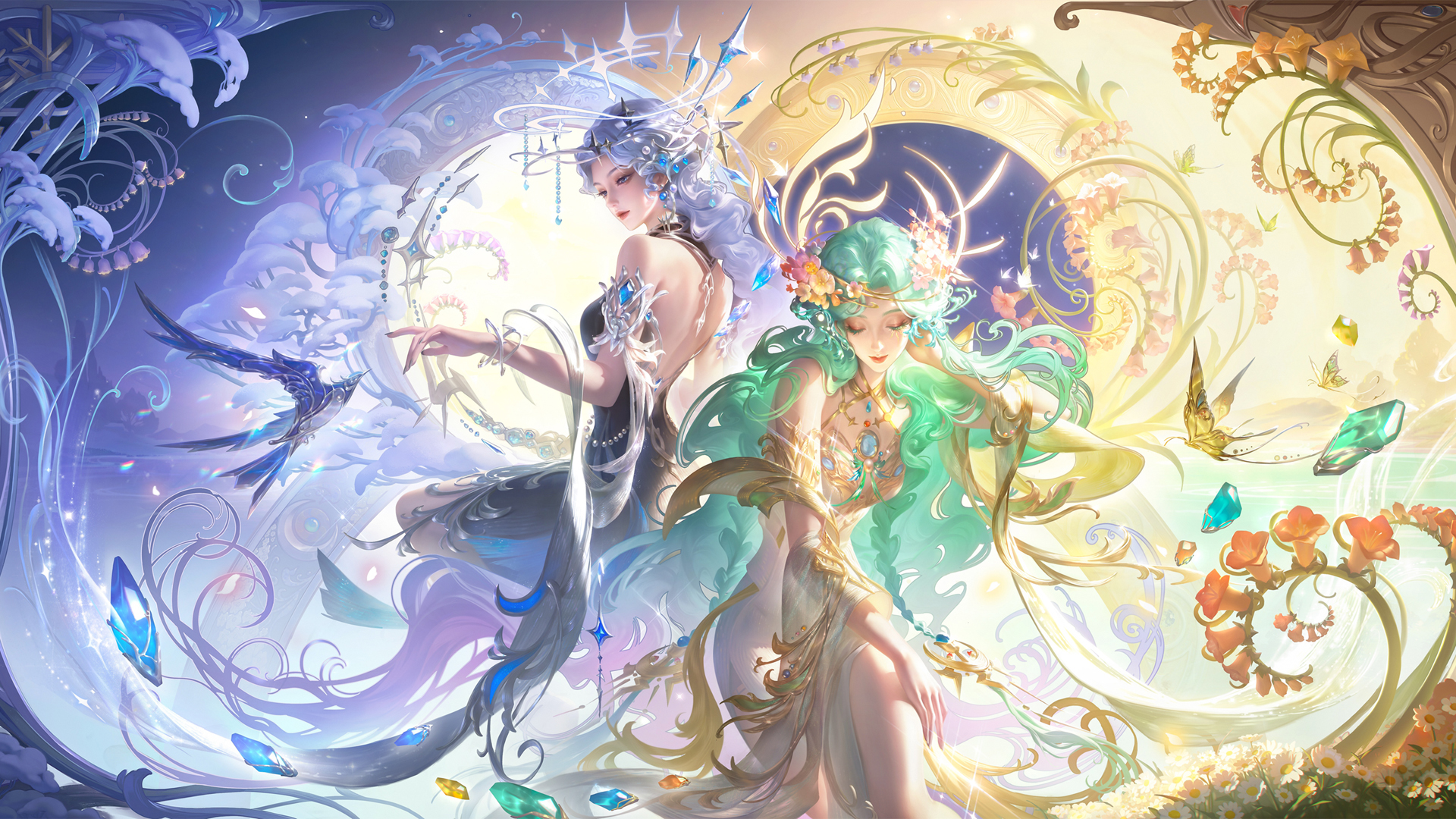 王者荣耀貂蝉馥梦繁花高清无水印壁纸 游戏玩家必备