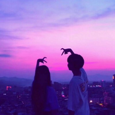 落日黄昏背影情侣头像！20张高清一对两张头像合集