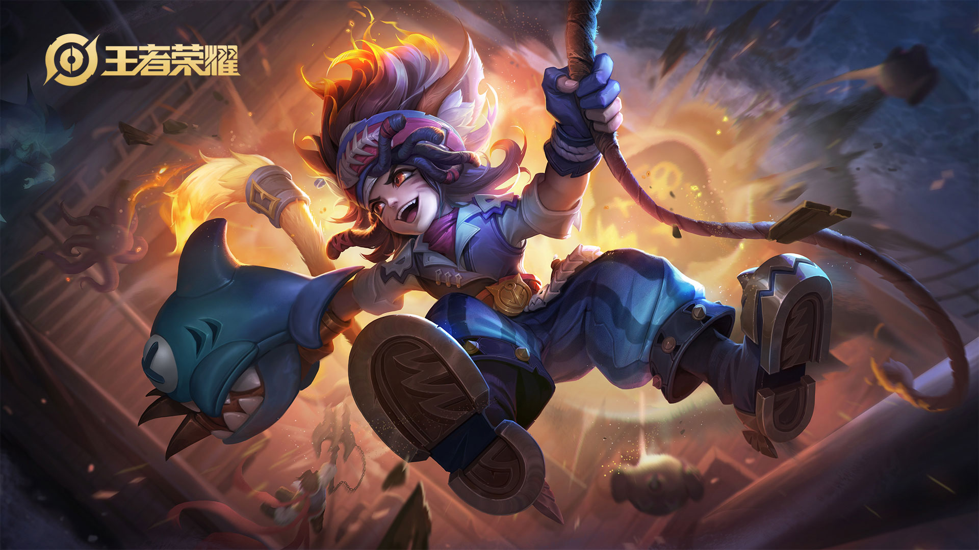 王者荣耀沈梦溪鲨炮海盗猫壁纸 高清游戏壁纸分享