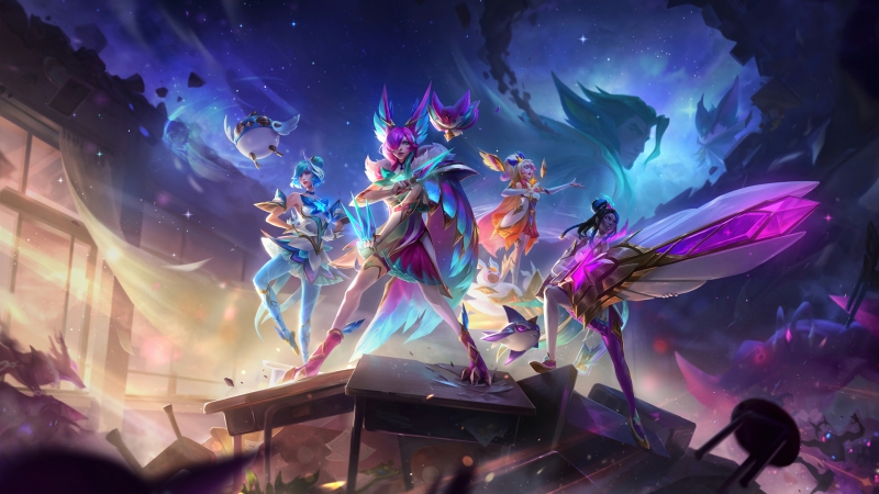 LOL星之守护者系列壁纸上新：卡莎阿卡丽等7位英雄高清图可下载