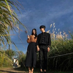 16组简约清新情侣头像 一对两张高清图合集