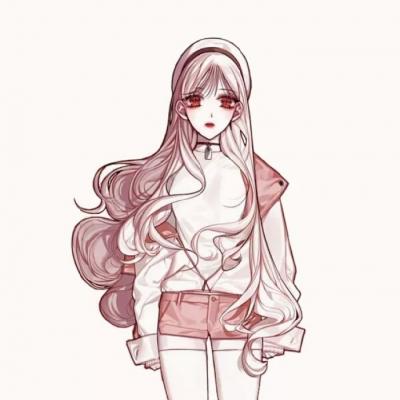 二次元绘画风格微信QQ情侣头像