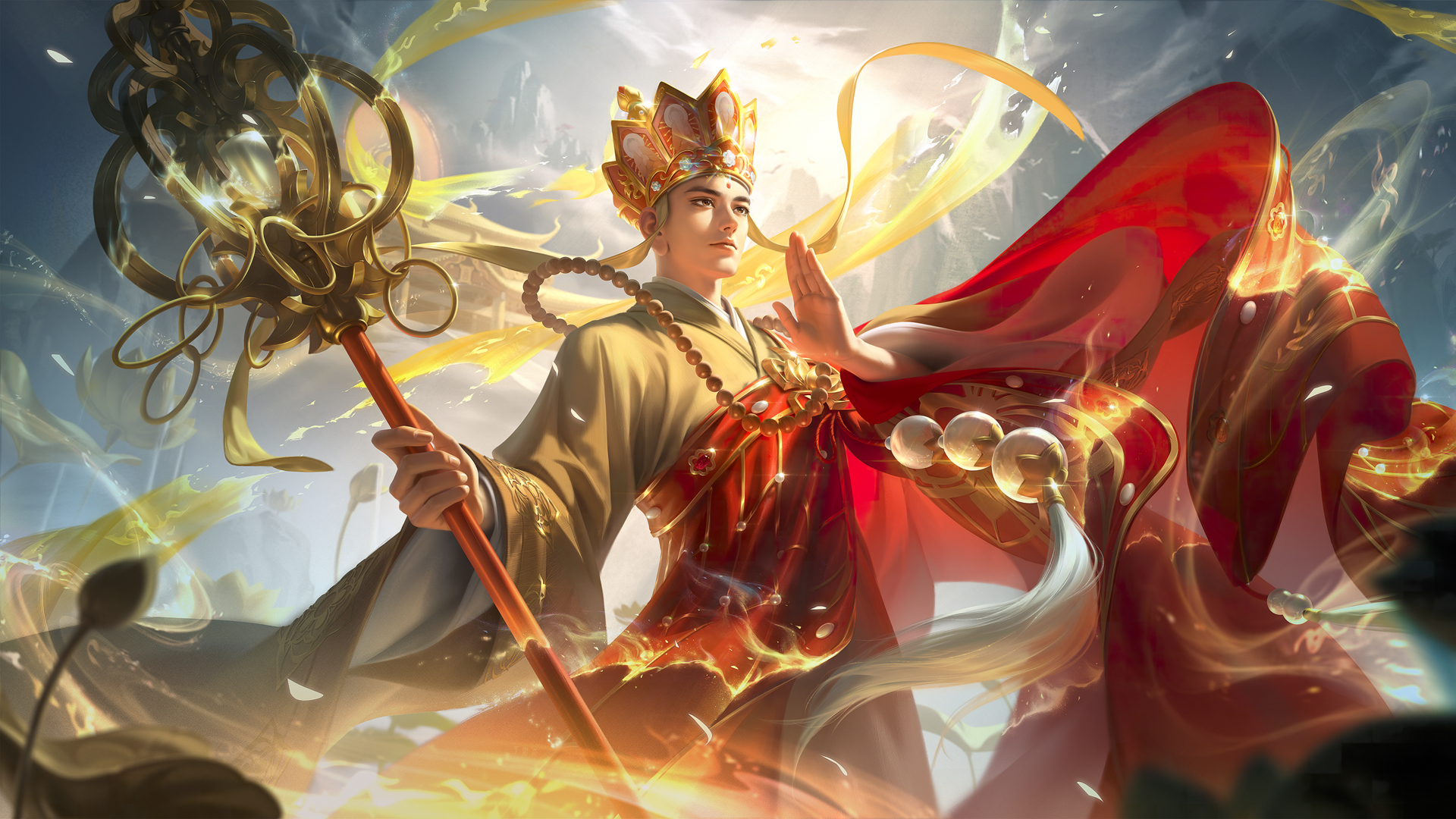 王者荣耀金蝉唐三藏皮肤高清无水印壁纸来了