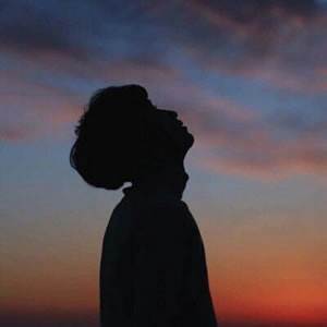 16张黄昏背影情侣头像 一左一右高清夕阳款