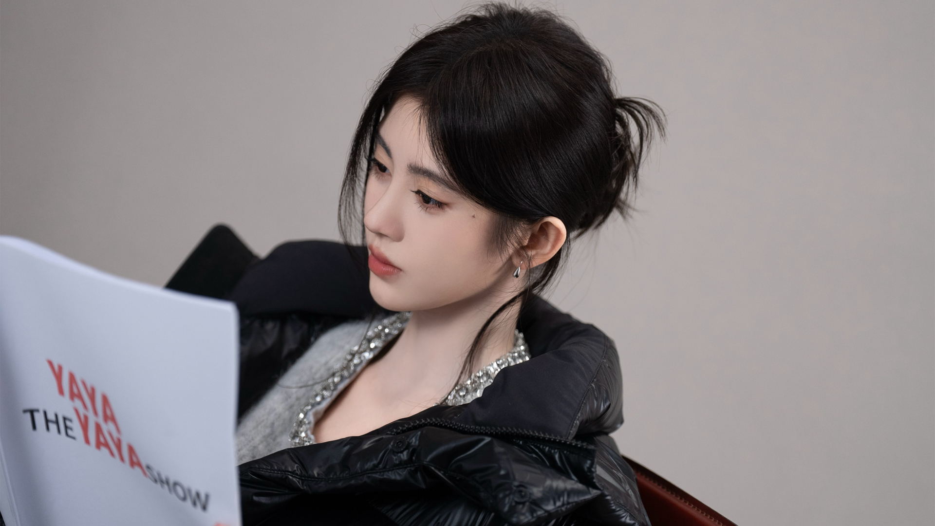 鞠婧祎侧脸高清美女壁纸合集