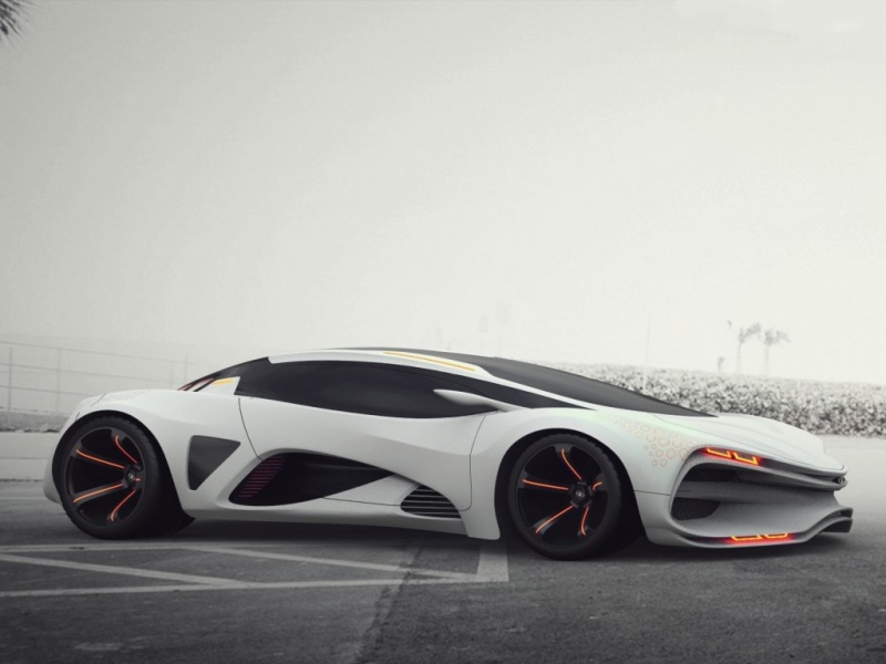 俄罗斯拉达白色乌鸦概念车 高清电脑桌面壁纸分享