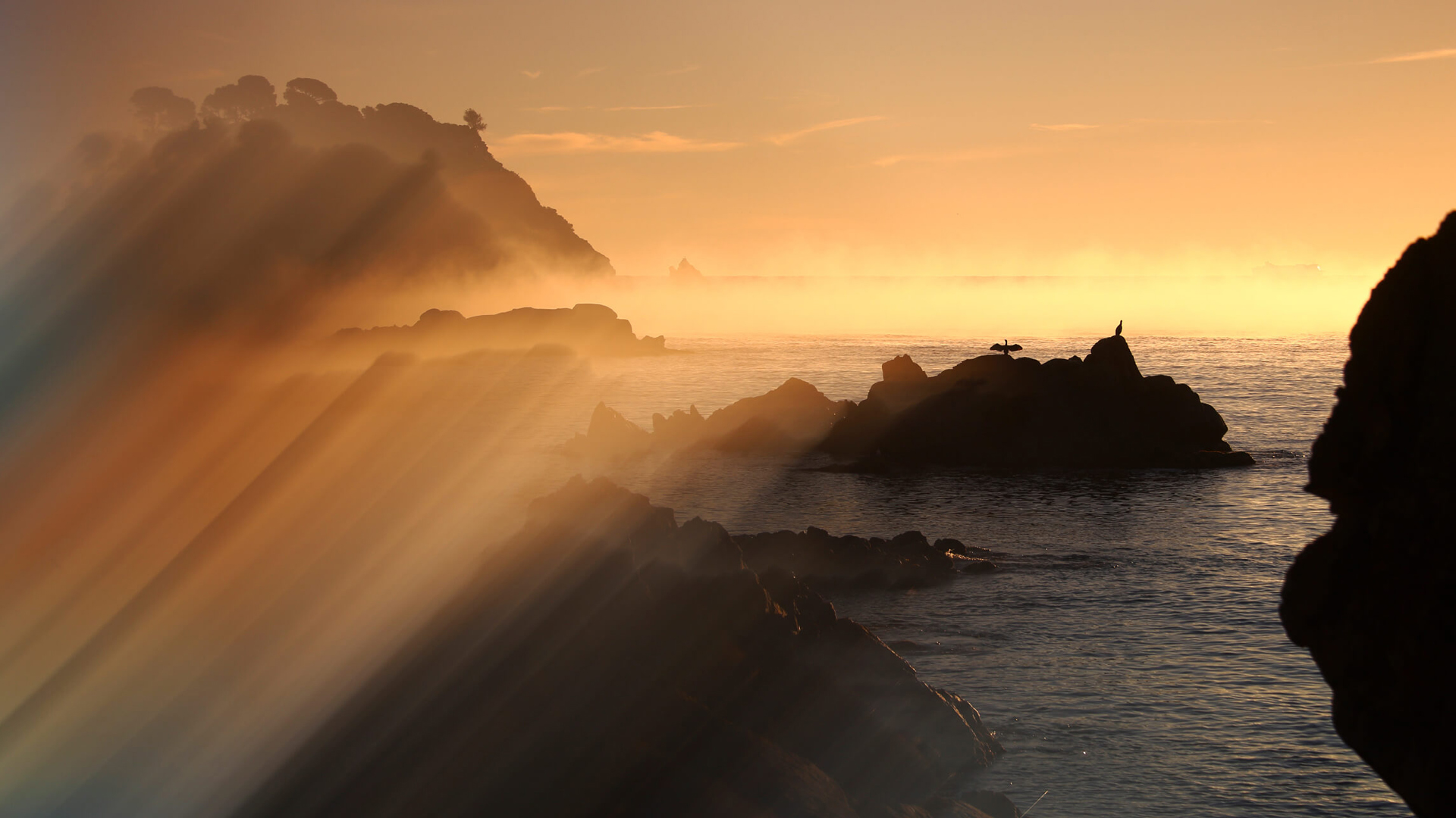 西班牙海岸日落绝美高清壁纸分享