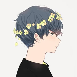 12组带花环的动漫情侣头像 高清一男一女款