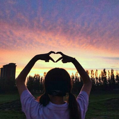 落日夕阳情侣头像来啦！28张高清唯美一对两张任你挑