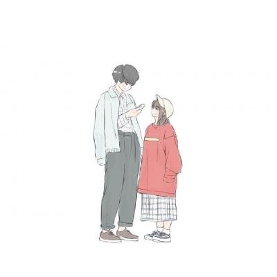 34组简约高清情侣漫画QQ头像 一对两张超好看