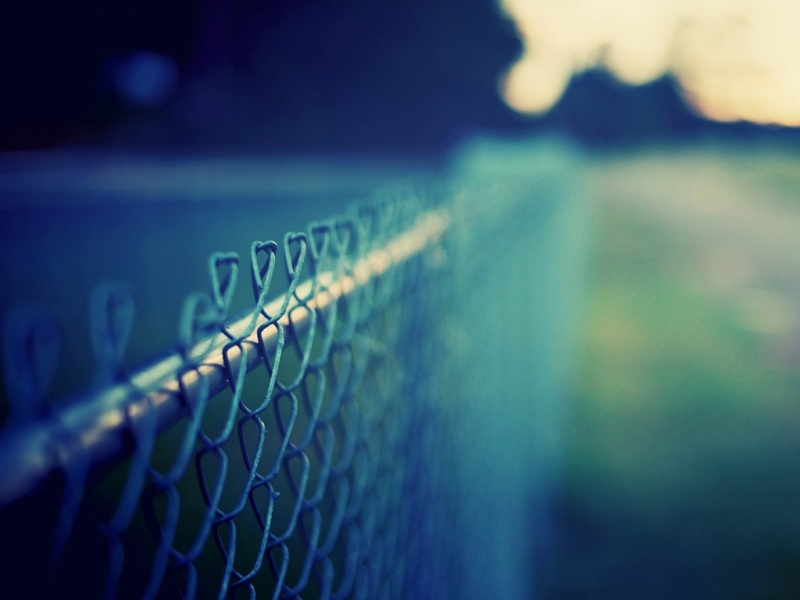 这款带网和围栏的草地道路宽屏壁纸太治愈了