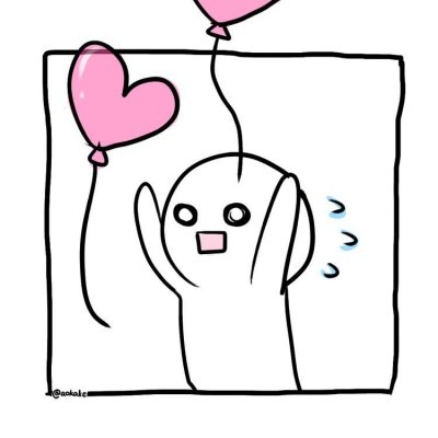 16组超有互动感的白底简笔小人情侣头像 高清手绘款